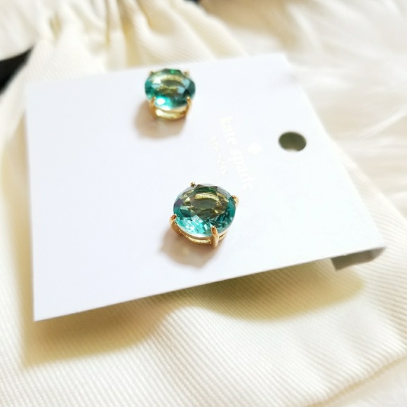 Kate Spade Greenab Gum Drop Stud Earrings with Bag - Picture 2 of 4